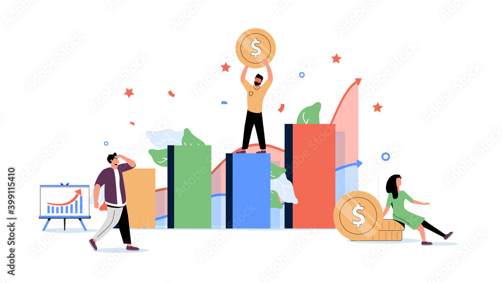 vector illustration of a business, office workers study infographics, analysis of the evolutionary scale, network. vector illustration of a business, office workers study infographics, analysis of the evolutionary scale, network.