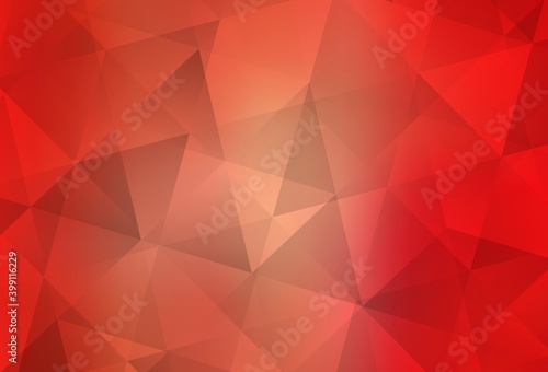 Light Red vector triangle mosaic background.