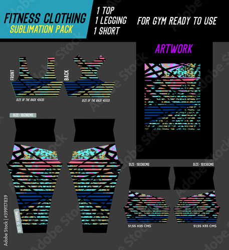 fitness pants top and short,sport wear ready to use 