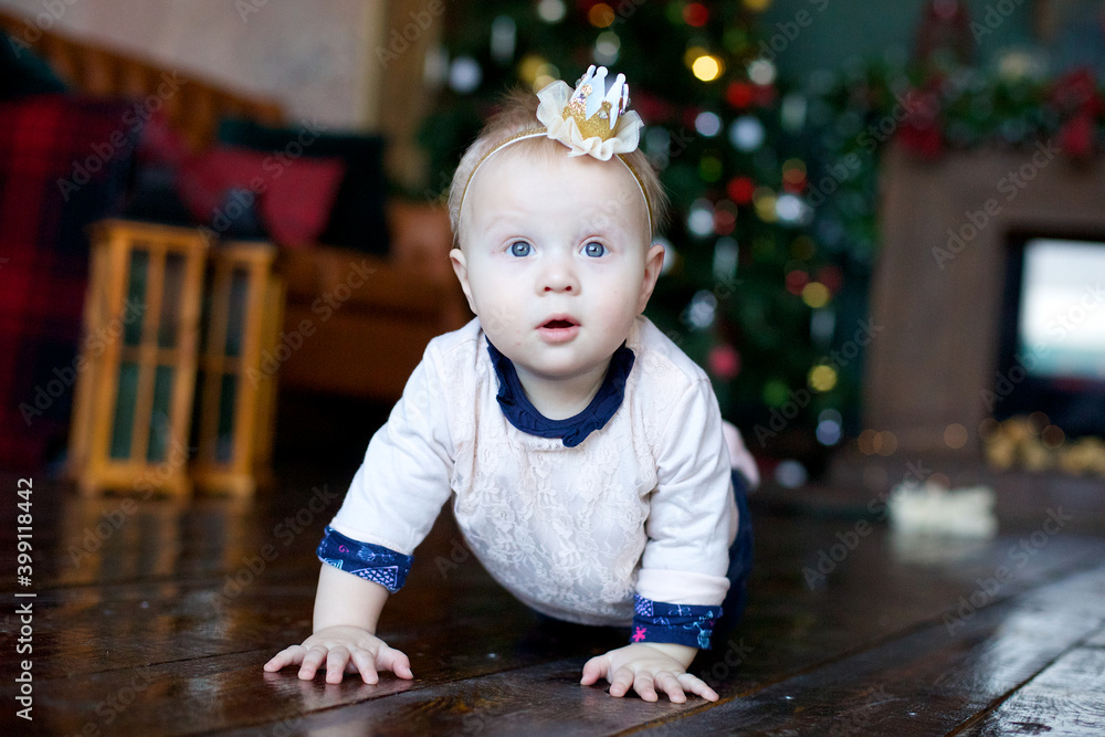 a little girl dressed in a holiday dress a little girl dressed in a holiday dress