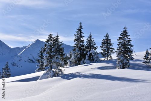 Tatry, zima, śnieg, Dolina Gąsienicowa, szlak na Kasprowy Wierch, 