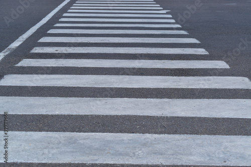 zebra crossing on roads, clean road.