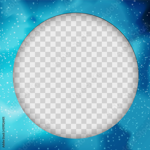 Blue Colorful Background and Frame on Transparent Background Vector Ilustration EPS10. Square Template for social networks and messengers on transparent