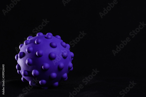 purple colorful bright isolated spiky ball toy  macro