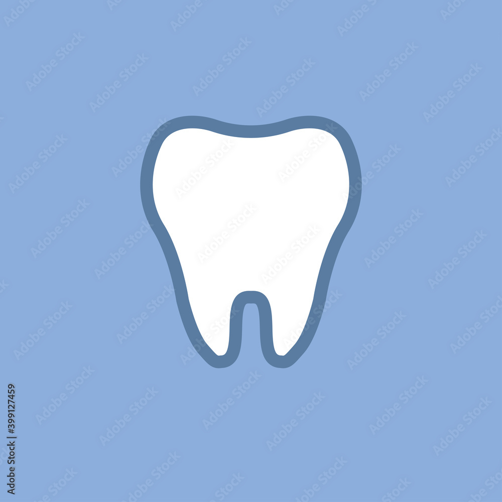Obraz premium Tooth vector icon. Dentist symbol.