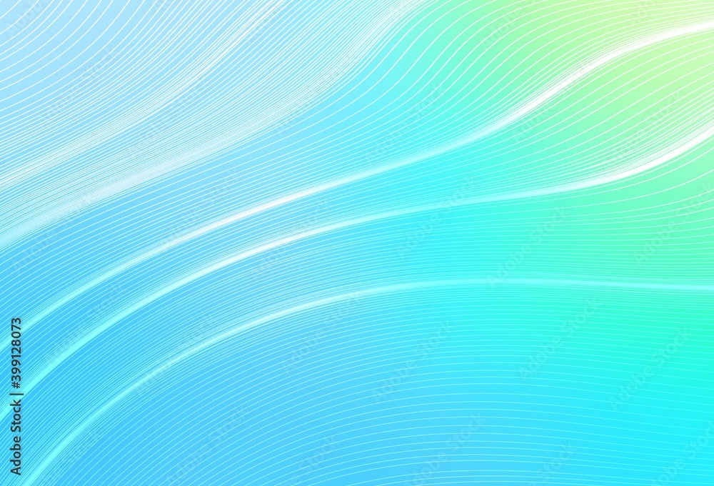 Fototapeta premium Light Blue, Green vector blurred bright texture.