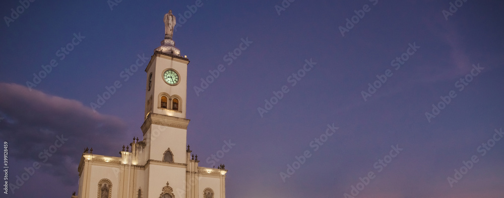 Our Lady of Lourdes Cathedral at dusk - Catholic Church at Praça Rui Barbosa - Religious monument in the city of Apucarana in the state of Paraná, Brazil Our Lady of Lourdes Cathedral at dusk - Catholic Church at Praça Rui Barbosa - Religious monument in the city of Apucarana in the state of Paraná, Brazil