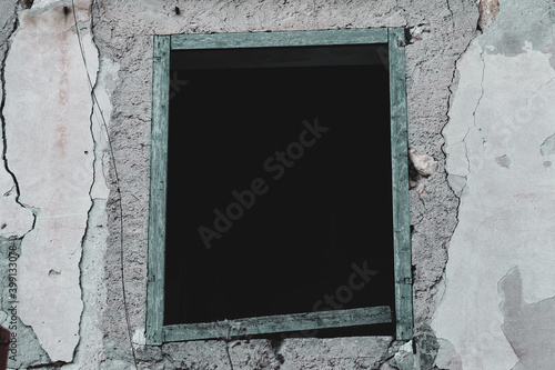 Wallpaper Mural Wooden window destroyed by earthquake, vintage, high quality image Torontodigital.ca