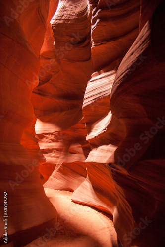 Antelope Canyon warm light and shadow