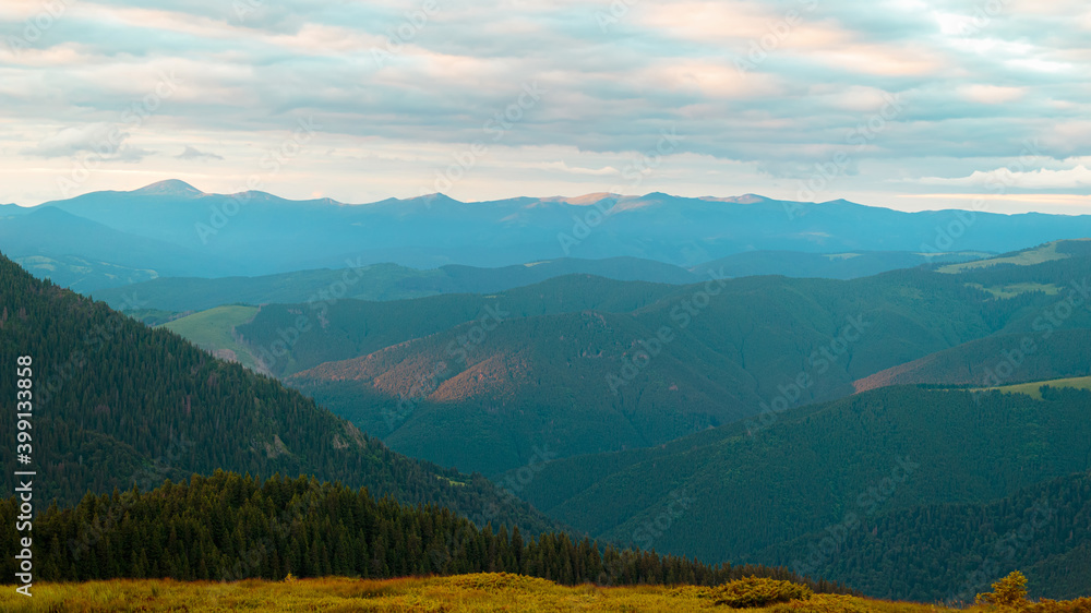 Colorful landscape in the mountains , scenic wild nature, Carpathians, Ukraine Colorful landscape in the mountains , scenic wild nature, Carpathians, Ukraine