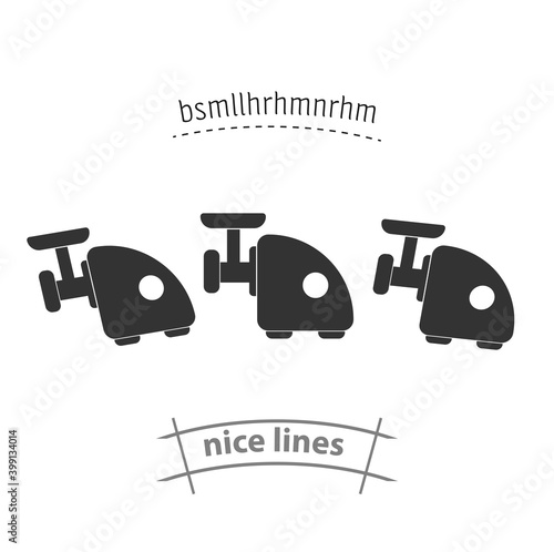 Meat grinder icon. Manual mincer isolated vector icon. household appliances design element