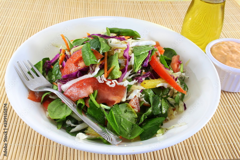 fresh vegetables healthy traditional vegan salad snack in bowl fresh vegetables healthy traditional vegan salad snack in bowl
