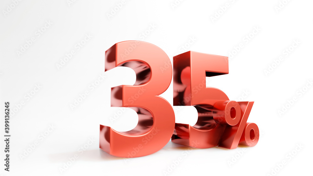 Red price promotion symbol , 3D render Red price promotion symbol , 3D render