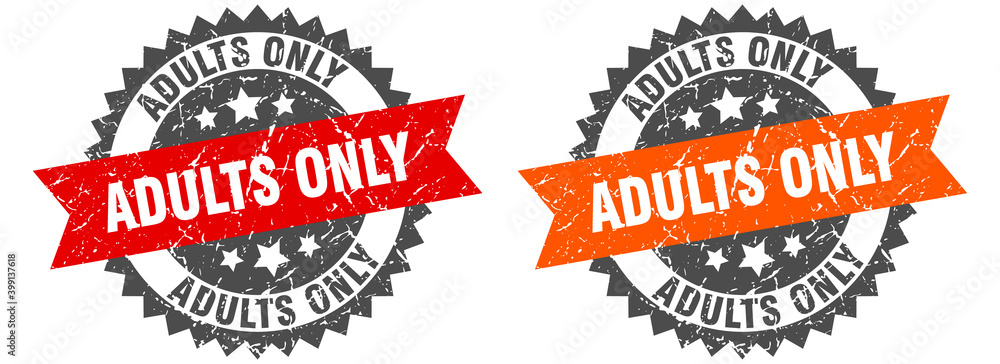 Obraz premium adults only band sign. adults only grunge stamp set