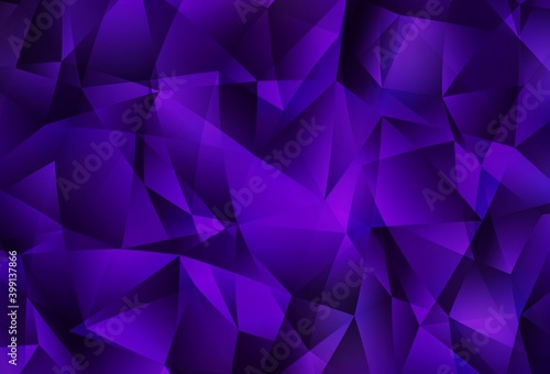 Dark Purple vector abstract mosaic pattern.