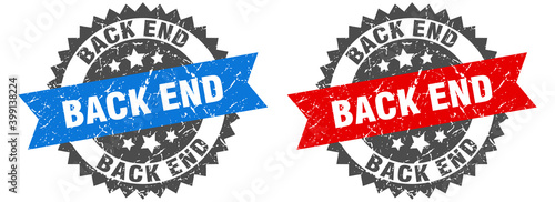 back end band sign. back end grunge stamp set