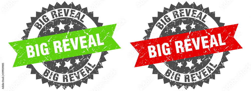 Fototapeta premium big reveal band sign. big reveal grunge stamp set