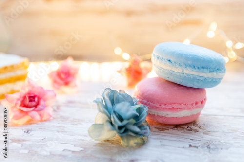 natural handmade soap in the form of macaroons on a wooden background. natural soap and cosmetics