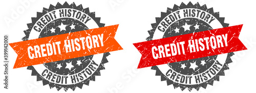 credit history band sign. credit history grunge stamp set