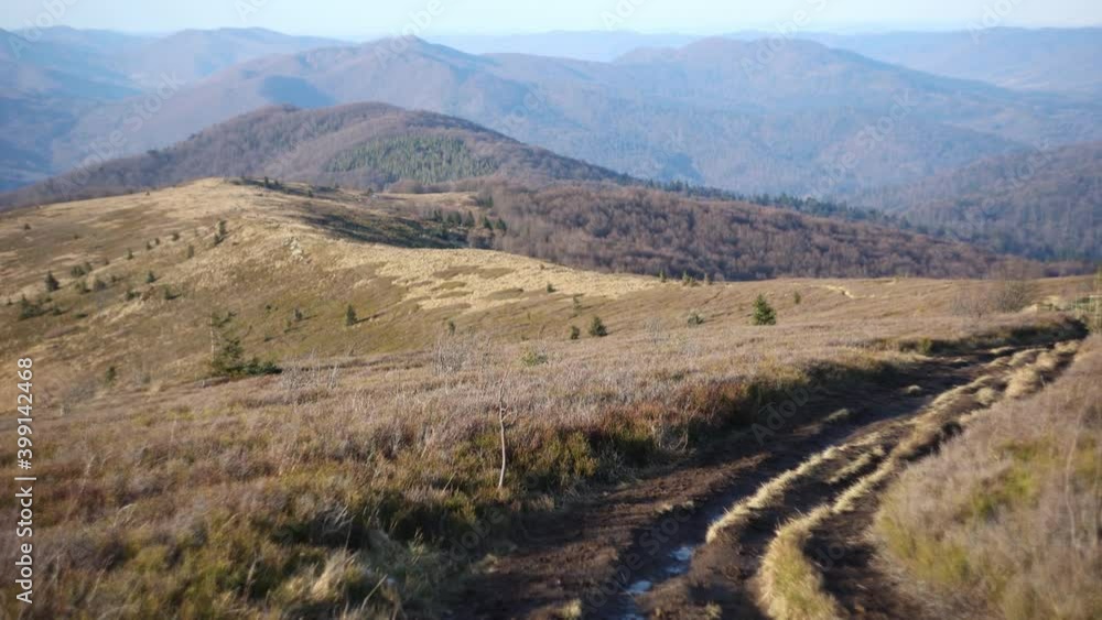 Beautiful landscape of hills on sunny day in autumn. Beautiful landscape of hills on sunny day in autumn.