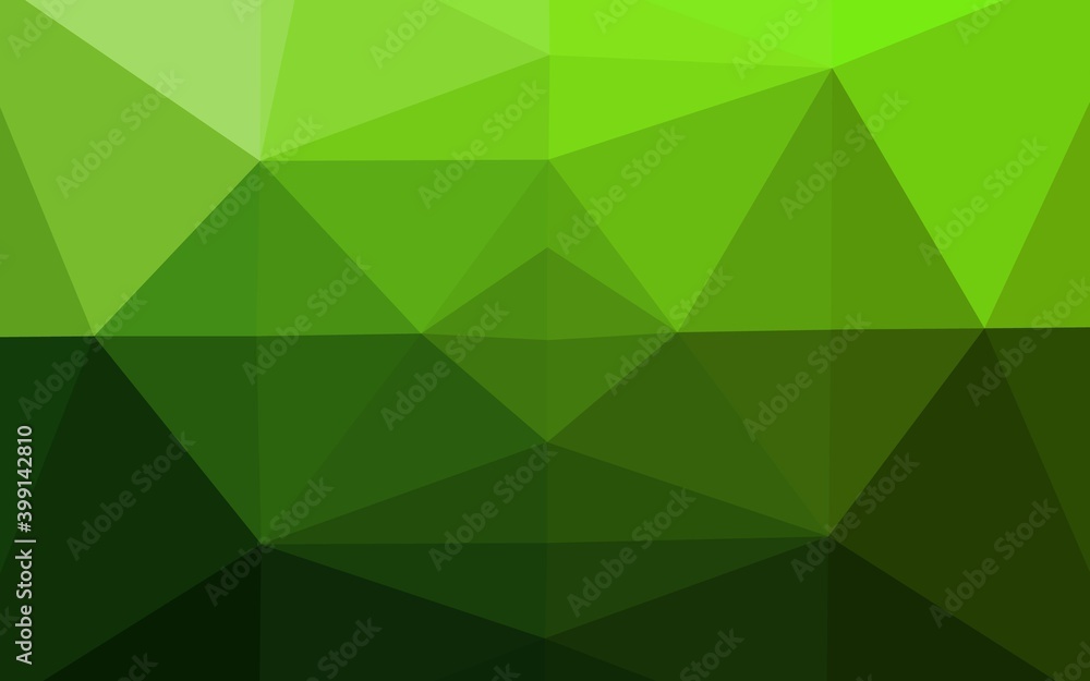 Fototapeta premium Light Green vector polygonal template.