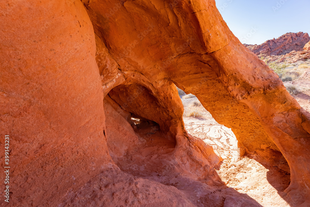 Obraz premium Sunny view of the Valley of Fire State Park