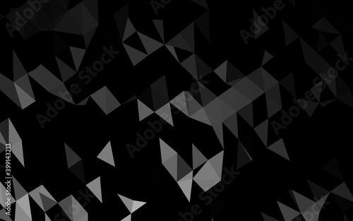 Dark Silver, Gray vector polygon abstract background.