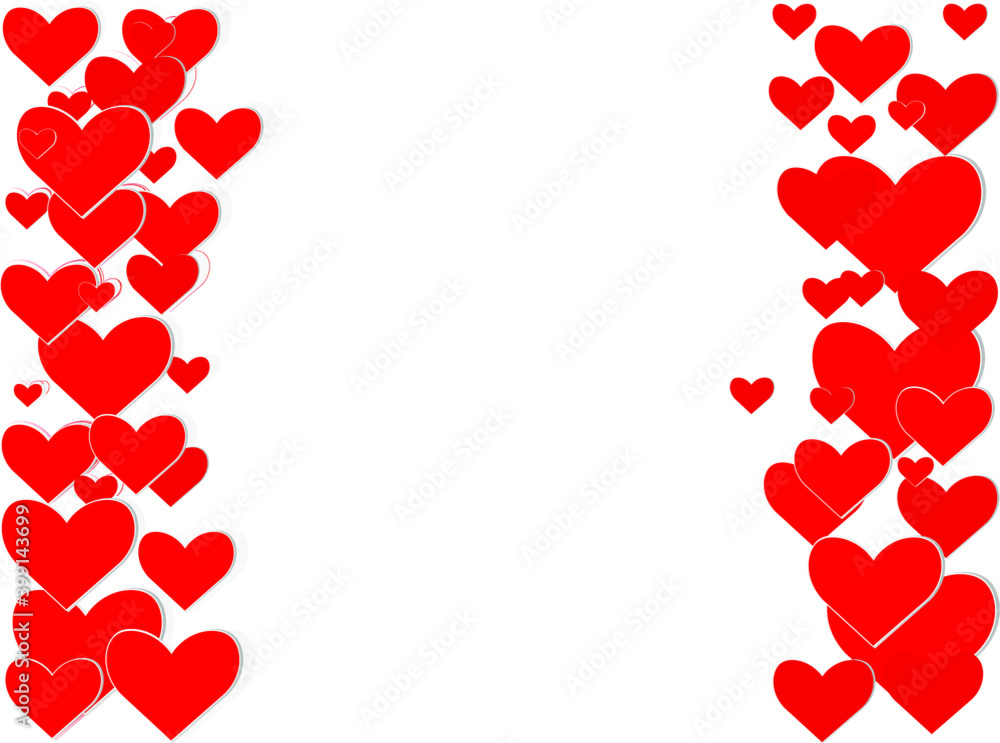 festive background with red pink hearts for Valentine's day greetings. Vector illustration festive background with red pink hearts for Valentine's day greetings. Vector illustration