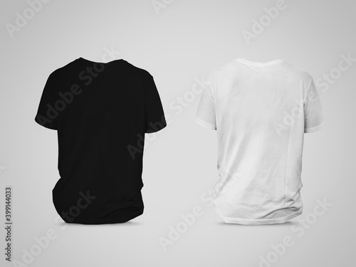 Black and white folded t-shirt.