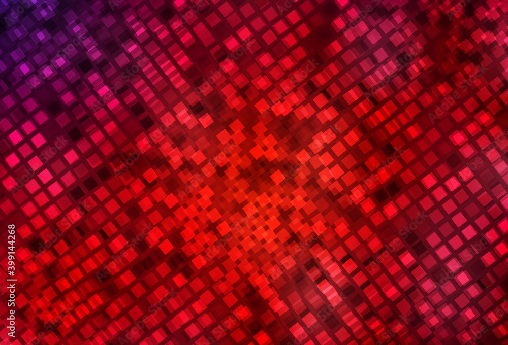 Dark Red vector background with rectangles.