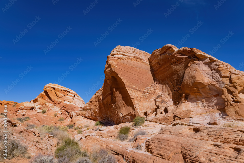 Beautiful landscape along the Firewave Trail of the Valley of Fire State Park