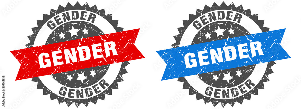 Obraz premium gender band sign. gender grunge stamp set