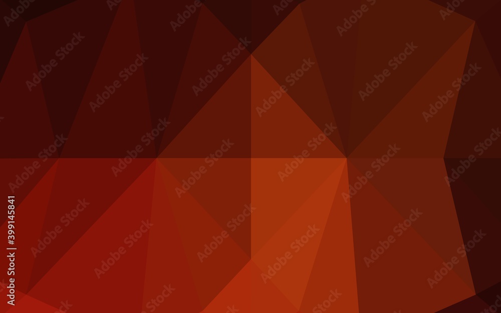 Fototapeta premium Dark Red, Yellow vector polygonal pattern.