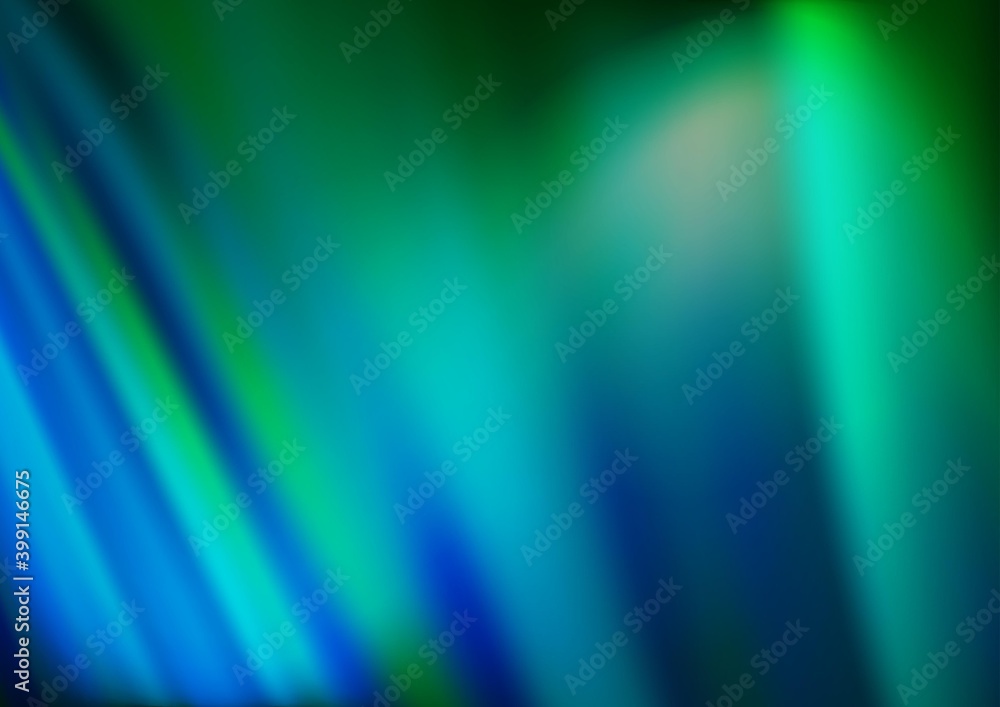 Light Blue, Green vector template with liquid shapes.