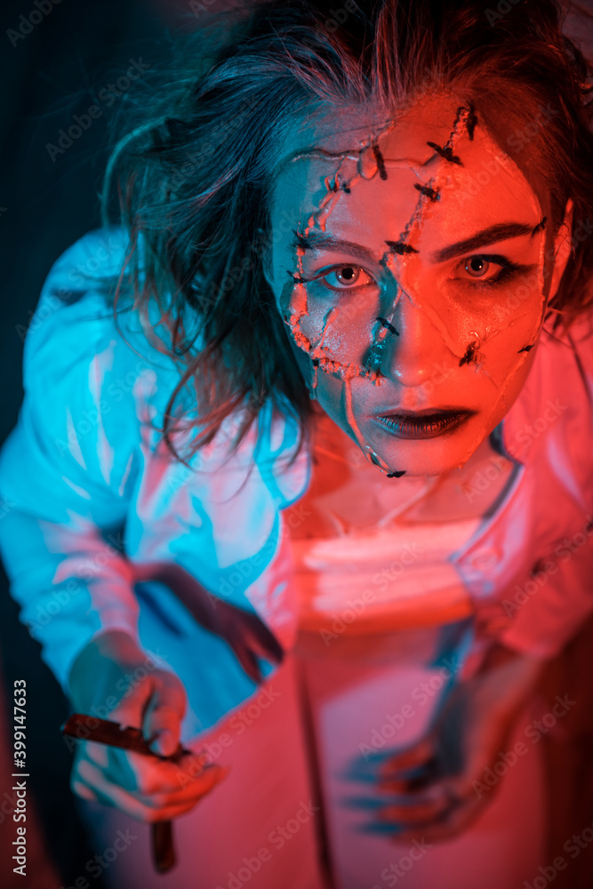 Portrait of a young girl. Makeup. Movie character Portrait of a young girl. Makeup. Movie character