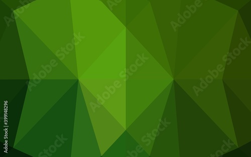 Light Green vector blurry hexagon pattern.