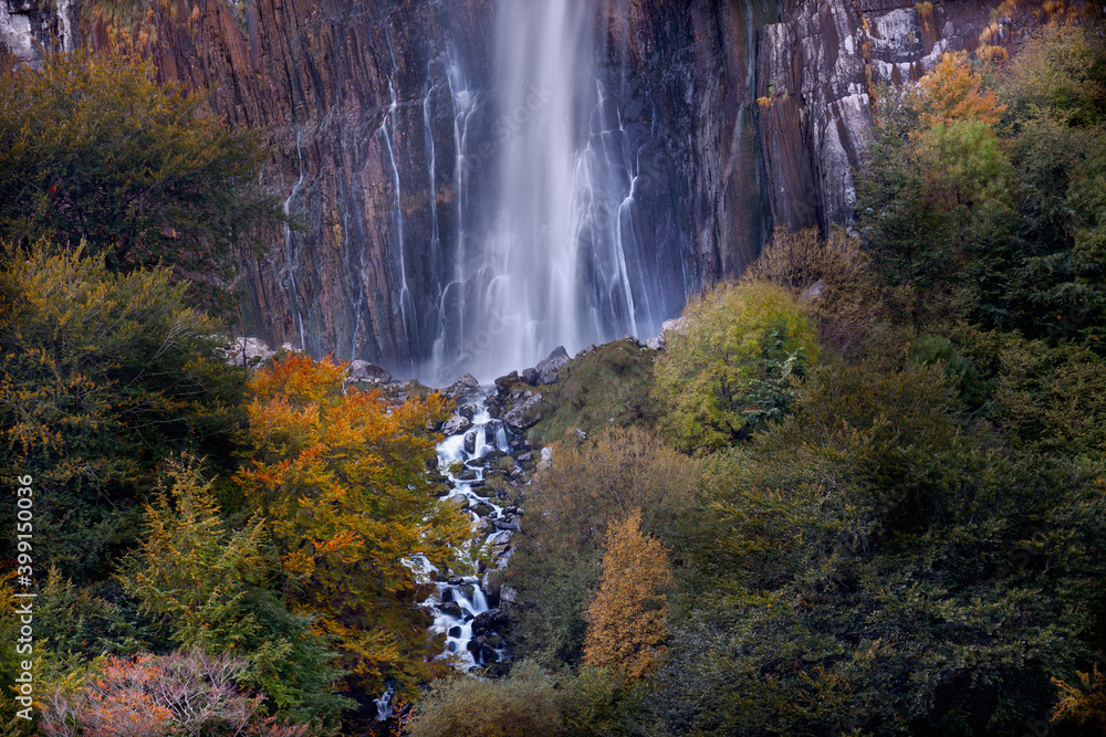 Ason river waterfall, Cantabria. Spain 