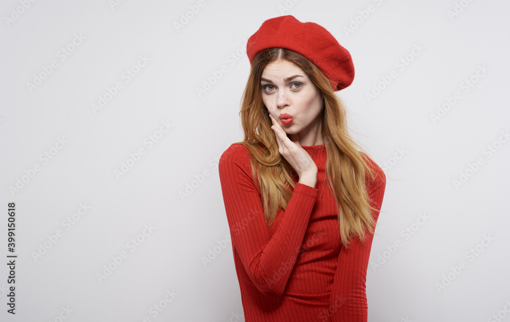 pretty woman red hat and dresses cosmetics home luxury model pretty woman red hat and dresses cosmetics home luxury model