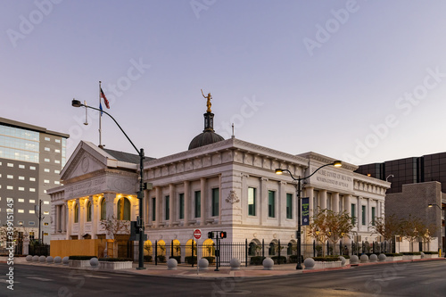 Sunset view of the Supreme Court of Nevada