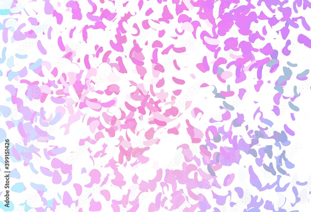 Light Pink, Blue vector pattern with chaotic shapes. Light Pink, Blue vector pattern with chaotic shapes.