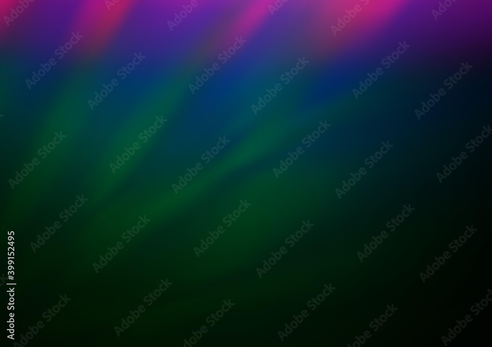 Dark Multicolor, Rainbow vector bokeh template.