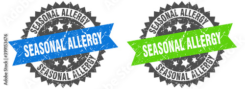 seasonal allergy band sign. seasonal allergy grunge stamp set