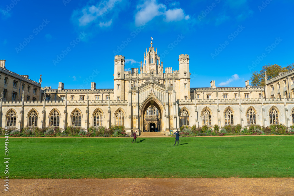 Beautiful Architecture St. John's College in Cambridge, United Kingdom