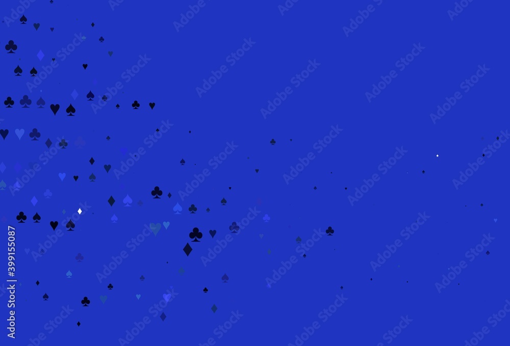 Light BLUE vector template with poker symbols. Light BLUE vector template with poker symbols.
