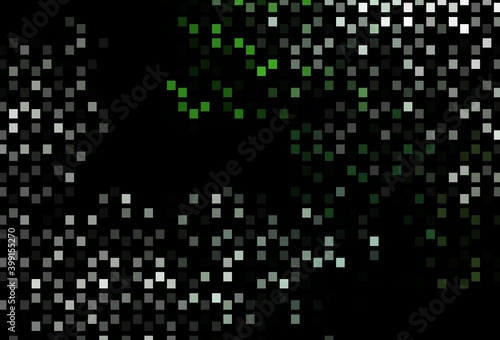 Dark Green vector layout with rectangles, squares. © Dmitry
