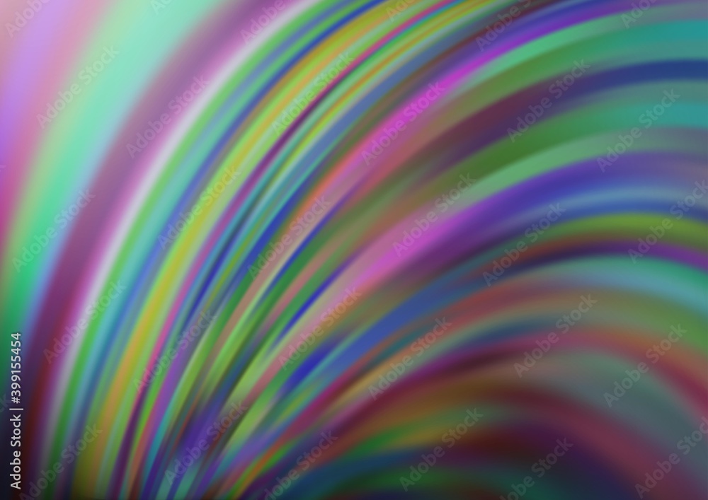 Light Silver, Gray vector pattern with bent ribbons.