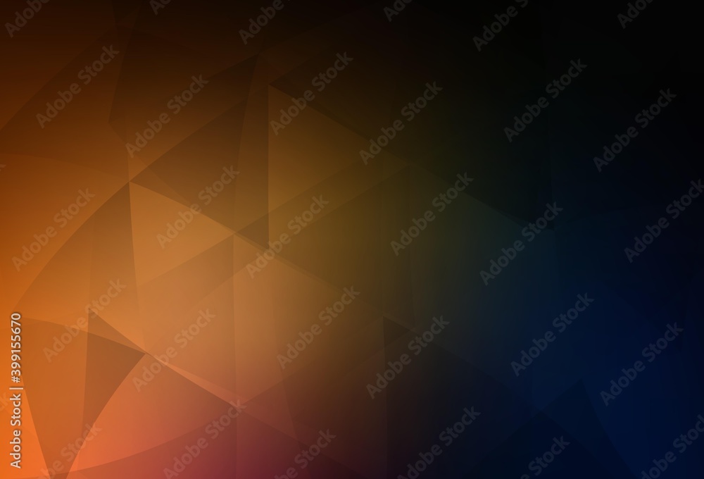 Dark Orange vector abstract polygonal pattern. Dark Orange vector abstract polygonal pattern.
