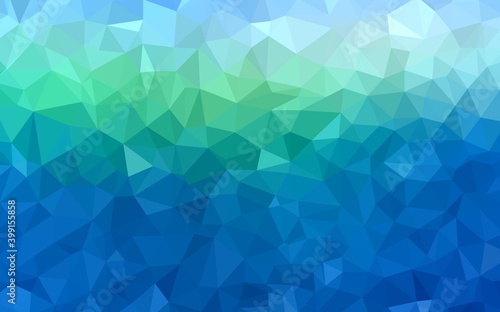 Light Blue, Green vector abstract polygonal template. Modern abstract illustration with triangles. Textured pattern for your backgrounds.