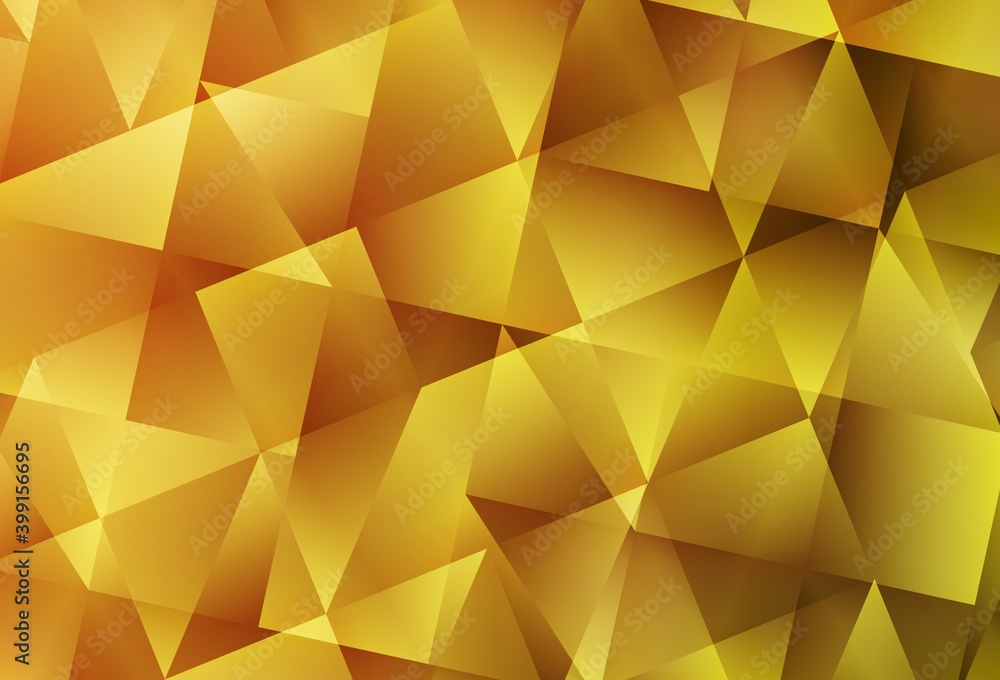 Dark Yellow vector triangle mosaic template. Dark Yellow vector triangle mosaic template.