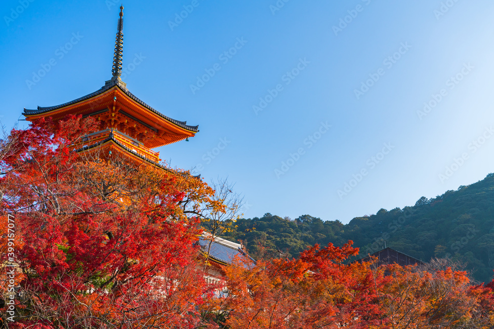 Kiyomizu-dera temple in in Kyoto. Japan